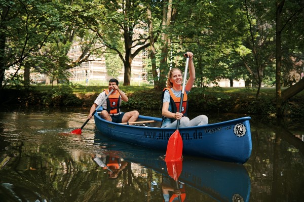 Kanuverleih Allerhorn zwei Personen ein Kanu